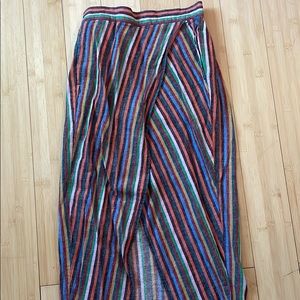 Madewell Rainbow midi slit skirt